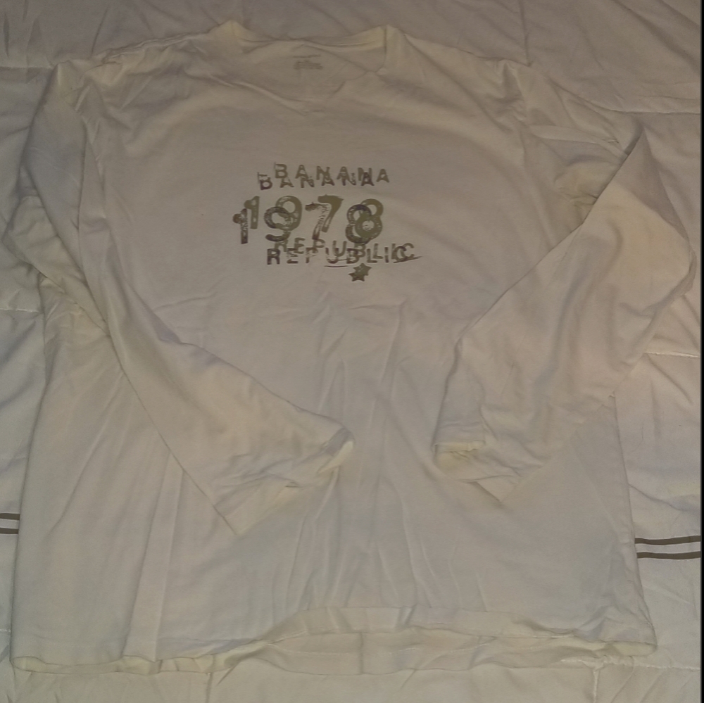 Banana Republic white longsleeve